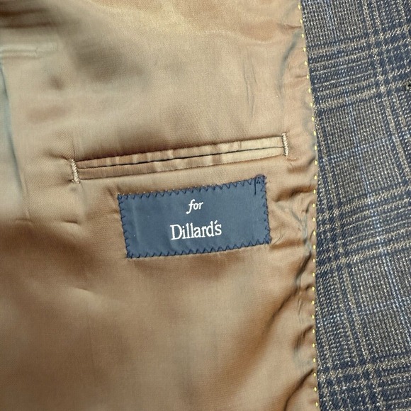 Hart Schaffner Marx Loro Piana Blazer Men's 46L Brown Tartan Plaid 100% Cashmere - Picture 9 of 12